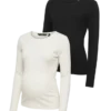 T-shirt med tætsiddende pasform og rund hals