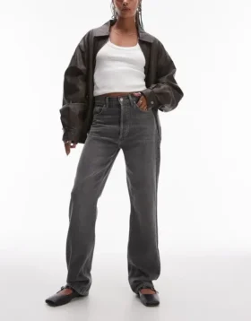 Topshop jeans med høj talje og lige ben
