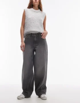 Topshop jeans med lav talje og brede ben