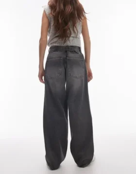 Topshop jeans med lav talje og brede ben