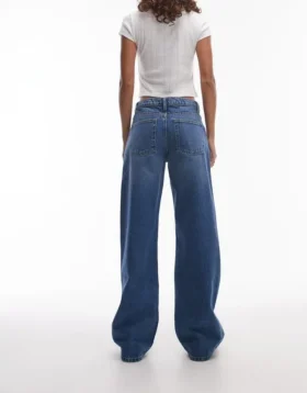 Topshop jeans med lav talje og brede ben