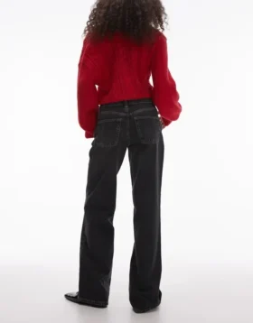 Topshop jeans med lav talje og brede ben