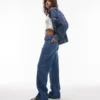 Topshop jeans med lav talje og brede ben