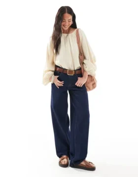 Topshop jeans med lav talje og løs pasform