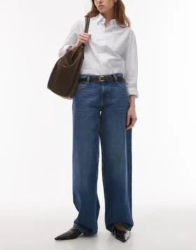 Topshop jeans med lav talje og løs pasform