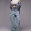 Topshop jeans med lav talje og løs pasform