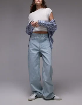 Topshop jeans med lav talje og løs pasform