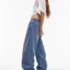 Topshop jeans med lav talje og løs pasform