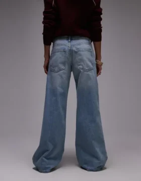 Topshop jeans med mellemhøj talje og brede ben