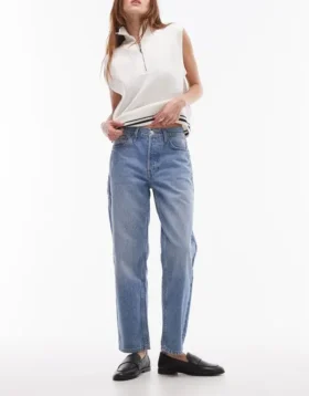 Topshop jeans med mellemhøj talje og lige pasform