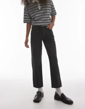Topshop jeans med mellemhøj talje og lige pasform