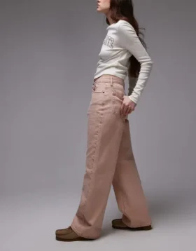 Topshop jeans med mellemhøj talje og løs pasform