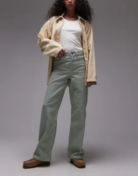 Topshop jeans med mellemhøj talje og løs pasform