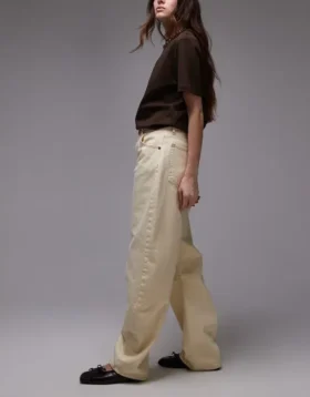 Topshop jeans med mellemhøj talje og tøndeformet pasform