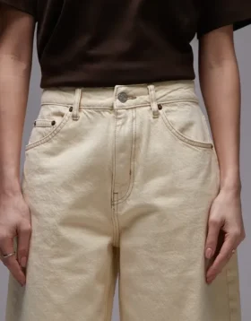 Topshop jeans med mellemhøj talje og tøndeformet pasform