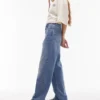 Topshop Mid Rise Loose Fit Jeans