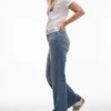 Topshop Mid Rise Straight Fit Jeans