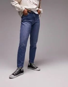Topshop Mom Fit-jeans med høj talje