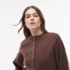 Topshop strikket, tætsiddende cardigan med taljekant