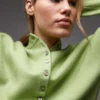 Topshop strikket, tætsiddende cardigan med taljekant