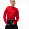 Topshop strikket, tætsiddende cardigan med taljekant