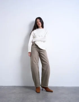 Tsbarrel jeans med høj talje og barrel-fit