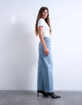 Tsbente jeans med mellemhøj talje og almindelig pasform