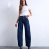 Tsbente jeans med mellemhøj talje og almindelig pasform