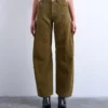 Tsbriana jeans med superlav talje og vid benvidde