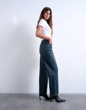 Tsbrit jeans med superlav talje og almindelig pasform