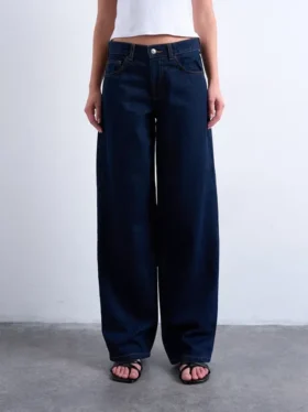 Tscinch jeans med lav talje og bred benvidde
