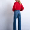 Tscinch jeans med lav talje og bred benvidde