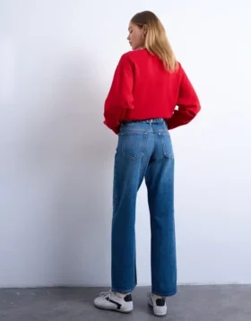 Tscinch jeans med lav talje og bred benvidde