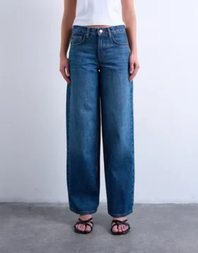 Tscinch jeans med lav talje og bred benvidde