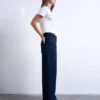 Tscinch jeans med lav talje og bred benvidde
