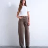 Tscinch jeans med lav talje og bred benvidde