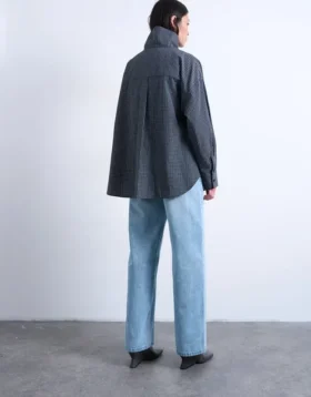 Tscinch-jeans med lav talje og vid benvidde