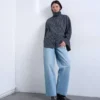 Tscinch-jeans med lav talje og vid benvidde