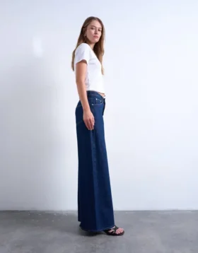 Tsclara-jeans med mellemhøj talje og bred benvidde