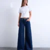 Tsclara-jeans med mellemhøj talje og bred benvidde