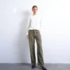 Tsember jeans med lav talje og almindelig pasform