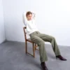 Tsember jeans med lav talje og almindelig pasform