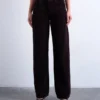Tsember-jeans med lav talje og brede ben
