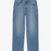 Tsember-jeans med lav talje og brede ben