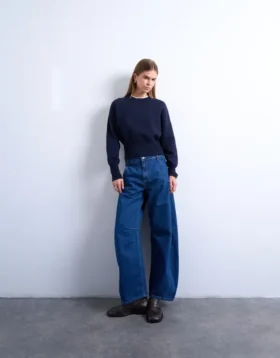 Tsemma High Rise Barrel Fit Jeans