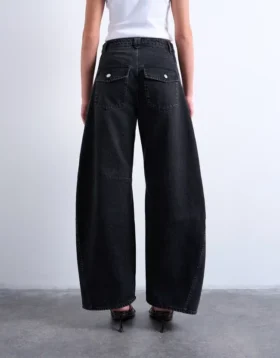 Tsemma High Rise Barrel Fit Jeans