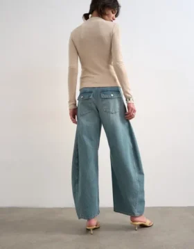 Tsemma High Rise Barrel Fit Jeans