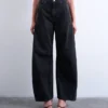 Tsemma High Rise Barrel Fit Jeans