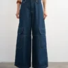 Tseva-jeans med mellemhøj talje og vid benvidde