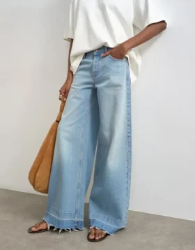 Tshorizon jeans med mellemhøj talje og vid benvidde